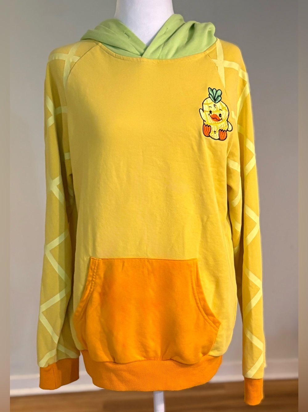 Moriah Elizabeth Georgie the Pineapple Duck Oversized Kawaii Hoodie, Size S